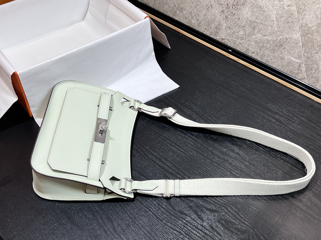 Mini Gypsiere Bag, 22cm Swift Leather with Adjustable Canvas Strap 9 i1690105720 7633 8
