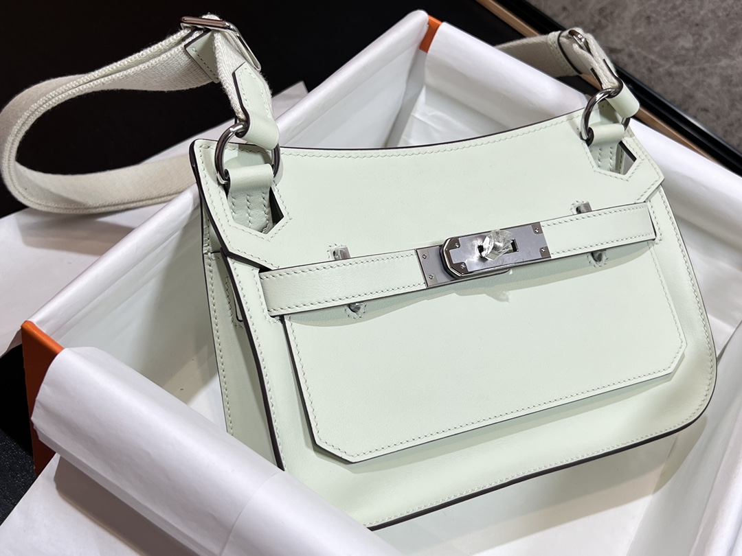 Mini Gypsiere Bag, 22cm Swift Leather with Adjustable Canvas Strap 3 i1690105720 8199 1