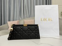 Dior Caro Clutches & Pouch Bags Sale Outlet Online
 Black Sheepskin Fall Collection Fashion Chains