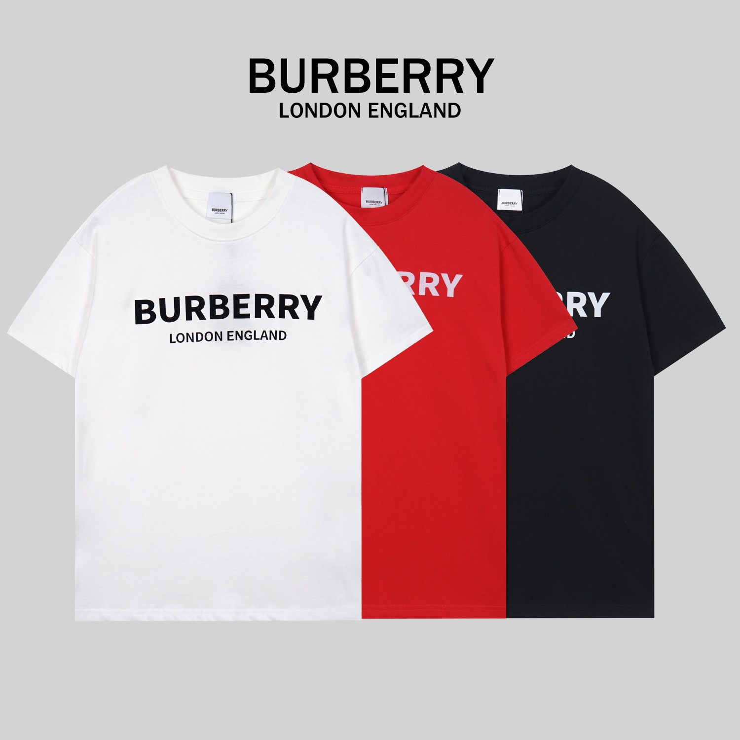 G1050 alta calidad doble hilo #BURBERRY* clásica camiseta tradicional de 2023, algodón de doble hilo de alta calidad de…
