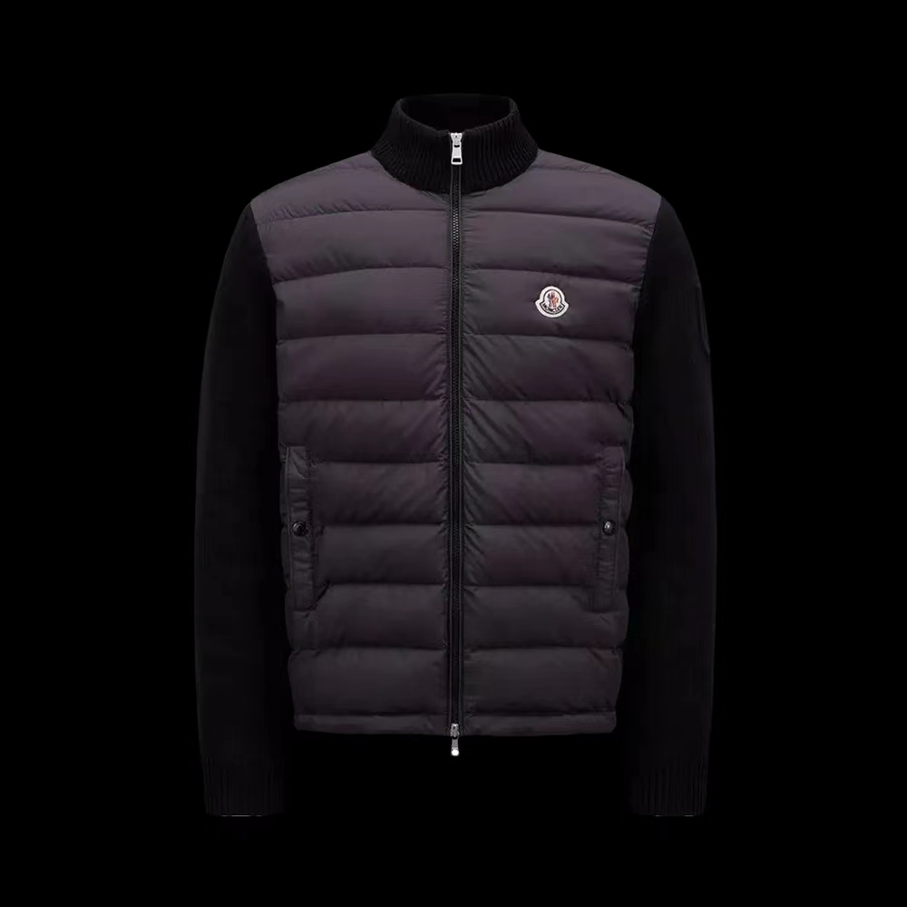 NO:501279,Moncler, solid color logo patchwork quilted down jacket, black GW, Moncler, down jacket, alexander wang19860909Moncler 盟可睐 纯色Logo贴标拼接绗缝羽绒服 黑色GW,,Moncler,down jacket,alexander wang,Women's clothing