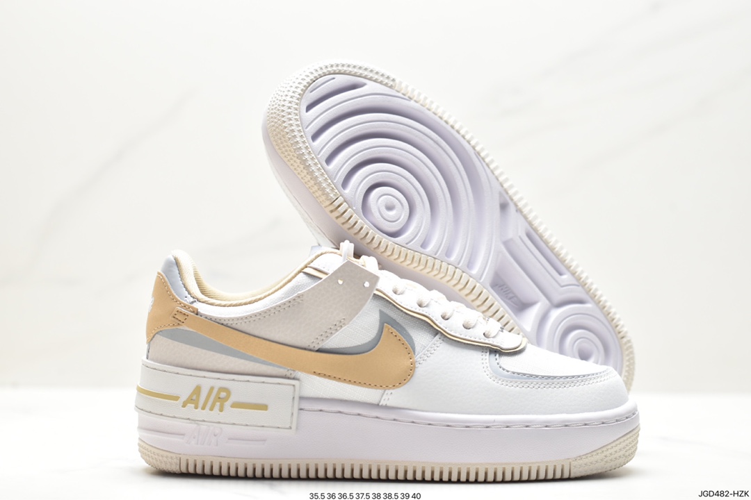 Nike Air Force 1 Shadow new color lightweight height-enhancing low-top versatile sneakers DV7449-100