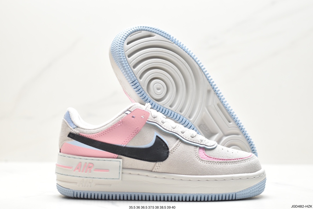 Nike Air Force 1 Shadow new color lightweight height-enhancing low-top versatile sneakers DV7449-100