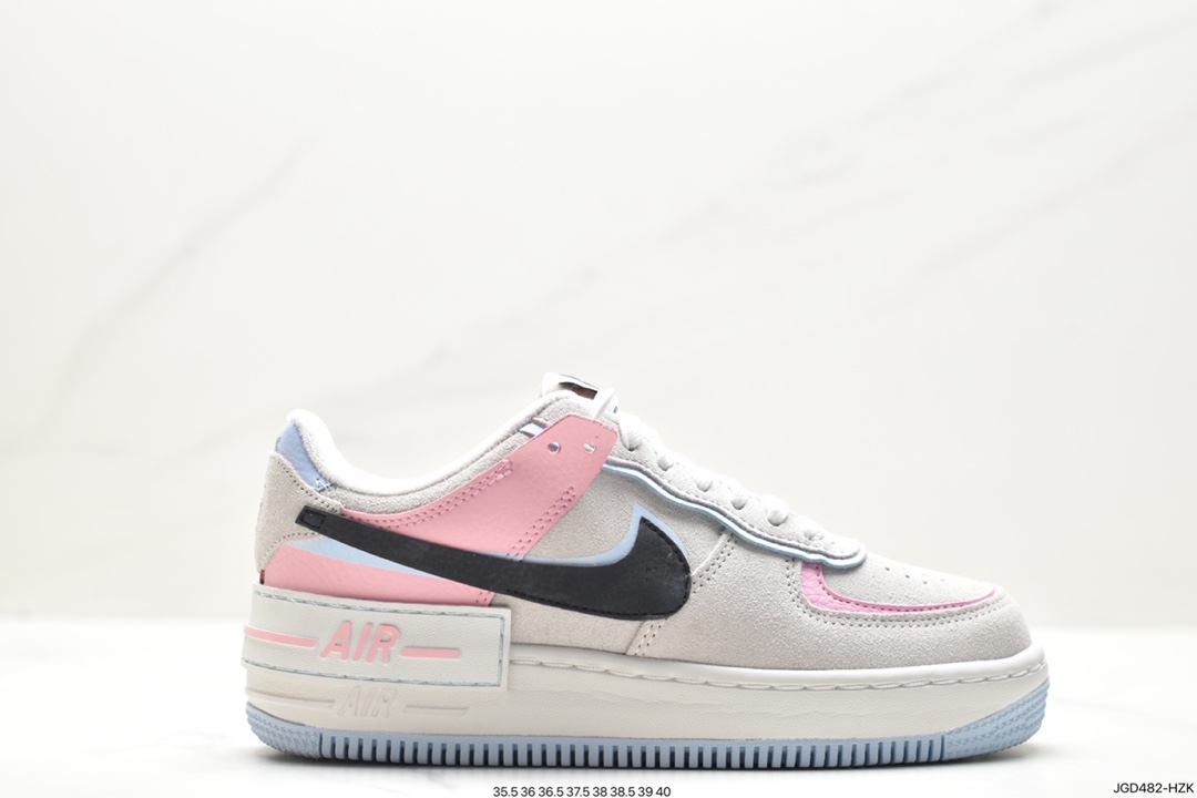 Nike Air Force 1 Shadow new color lightweight height-enhancing low-top versatile sneakers DV7449-100