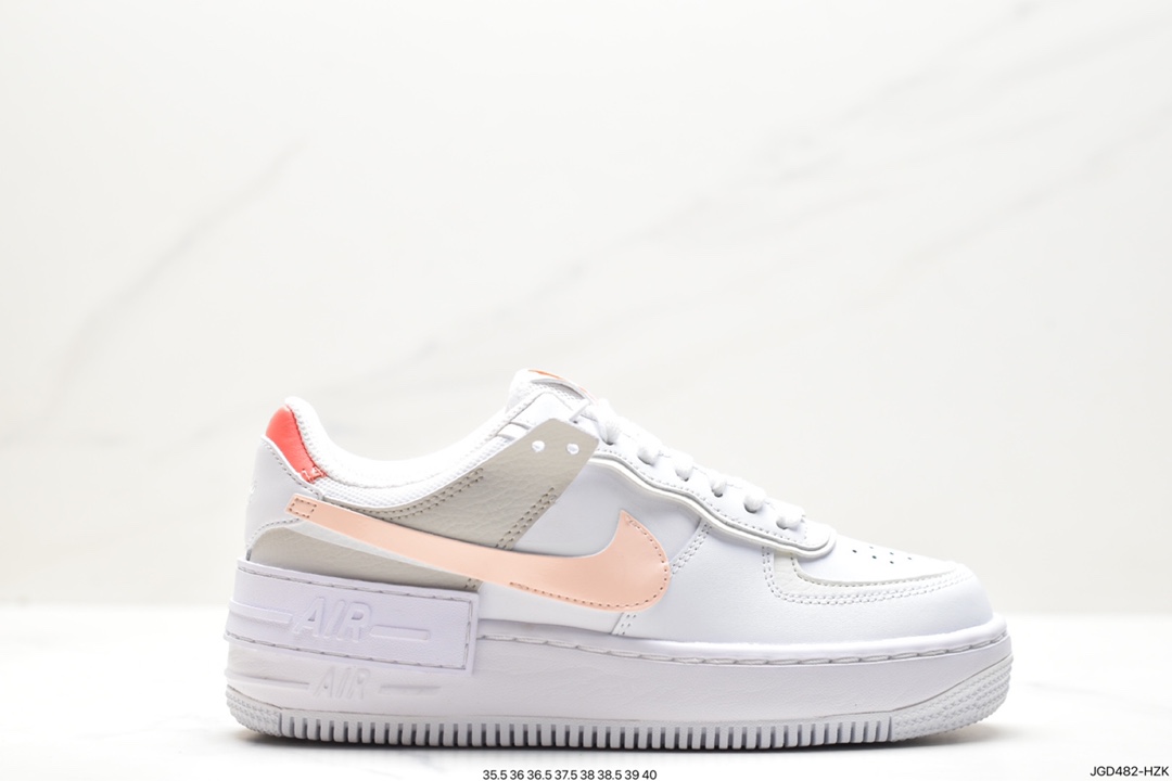 Nike Air Force 1 Shadow new color lightweight height-enhancing low-top versatile sneakers DV7449-100