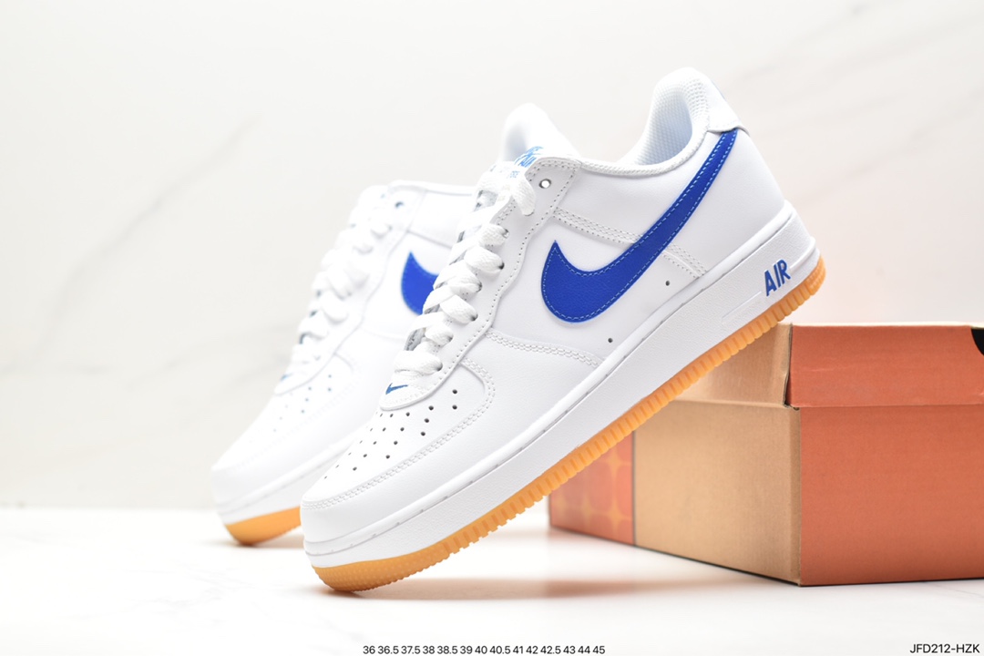 Nike Air Force 1 Low White Blue Raw Rubber Air Force One Low Top Sports Casual Shoes DJ3911-101