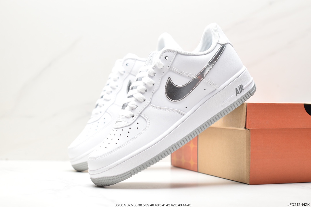 Nike Air Force 1 Low White Blue Raw Rubber Air Force One Low Top Sports Casual Shoes DJ3911-101