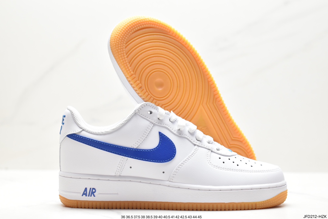 Nike Air Force 1 Low White Blue Raw Rubber Air Force One Low Top Sports Casual Shoes DJ3911-101