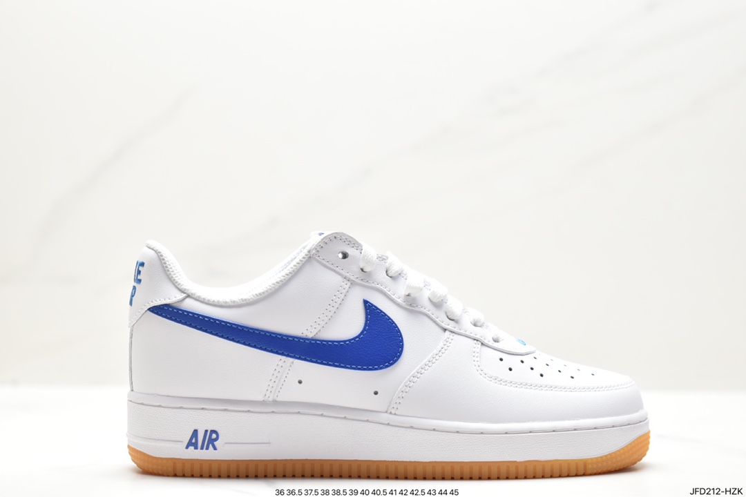 Nike Air Force 1 Low White Blue Raw Rubber Air Force One Low Top Sports Casual Shoes DJ3911-101