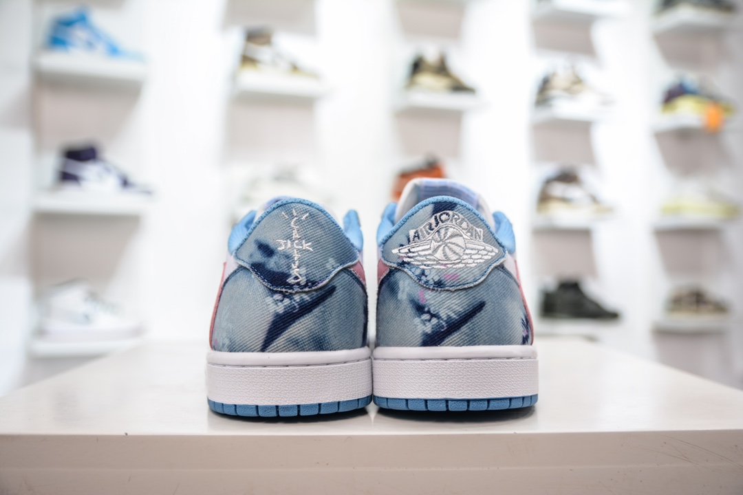 R Fragment x Travis Scott x Air Jordan 1 Low three-party joint inverted hook DM7866-932