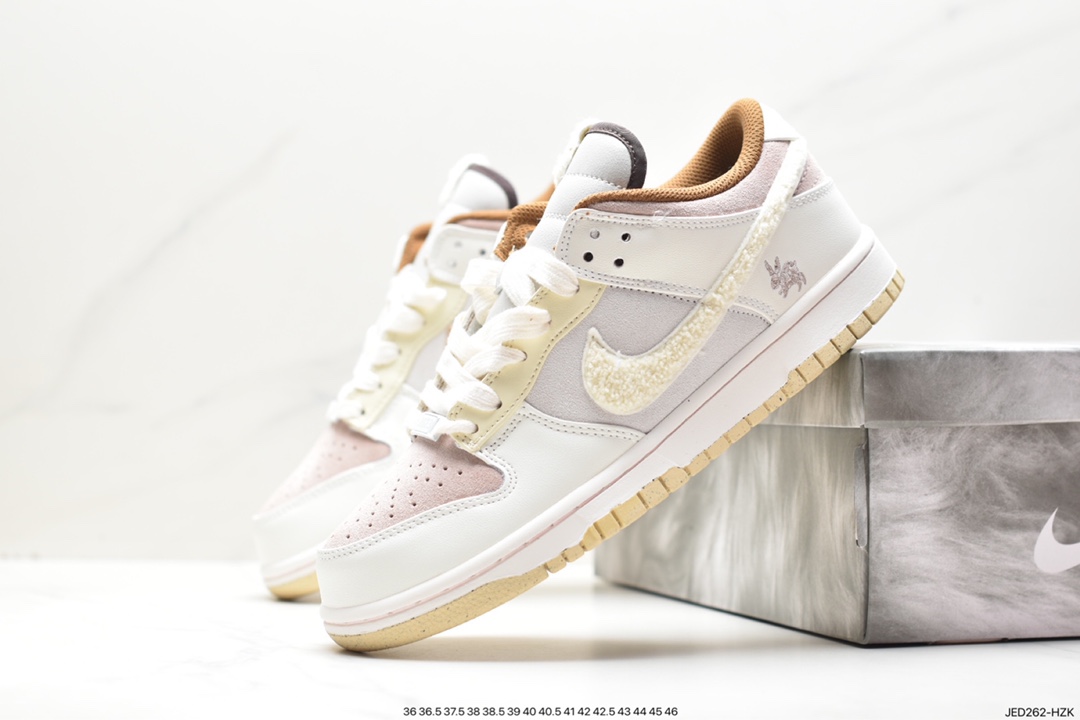 Nike SB Dunk Low ”Year of the Rabbit” dunk series low-top casual sports skateboard shoes ”Light brown beige rabbit” FD4203-211