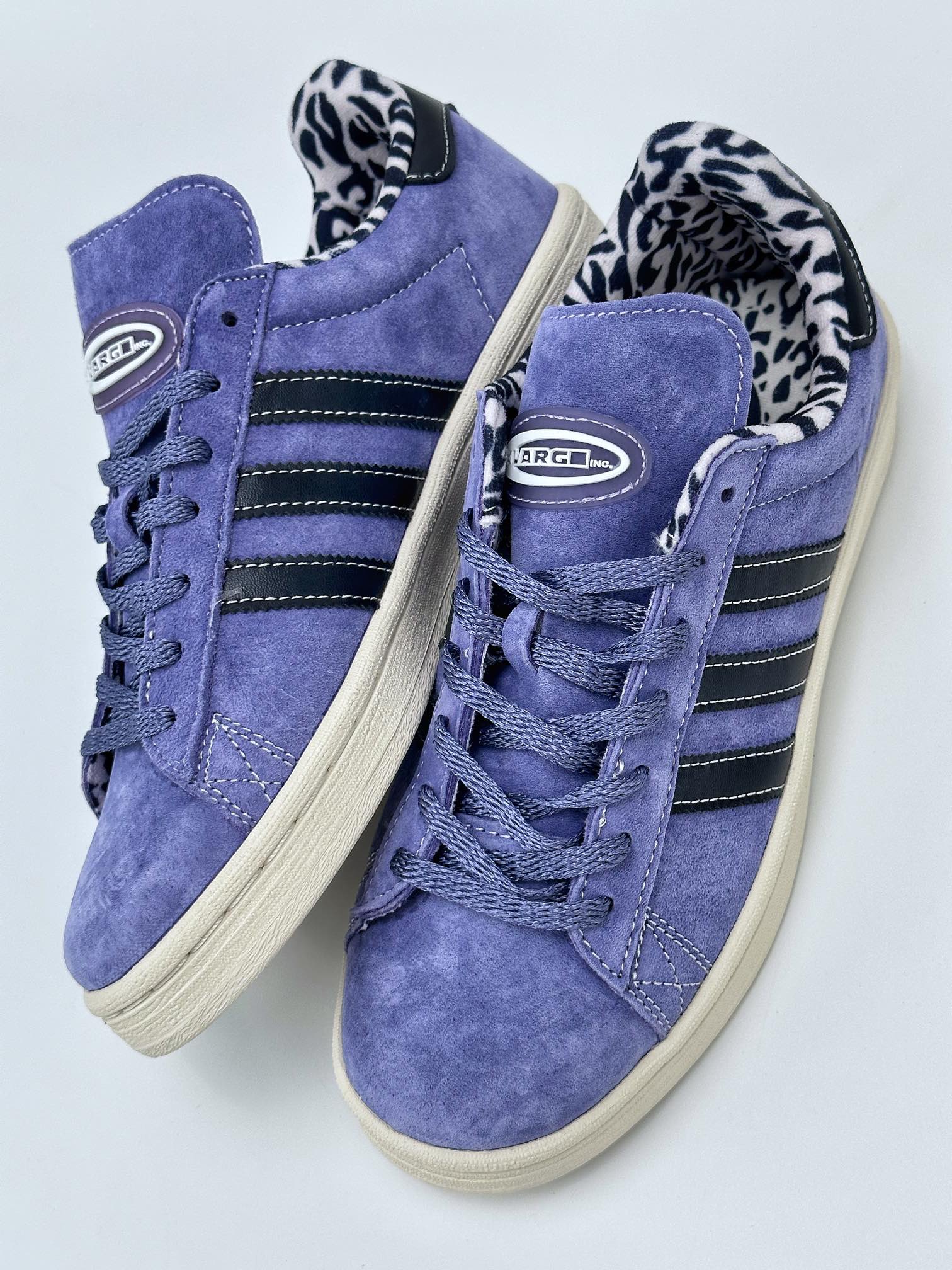 X-Large x adidas originals Campus 80s ”Purple Leopard” Retro Trend Casual Shoes GW3247