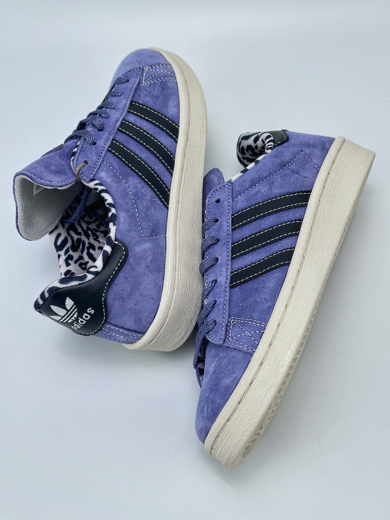 X-Large x adidas originals Campus 80s ”Purple Leopard” Retro Trend Casual Shoes GW3247