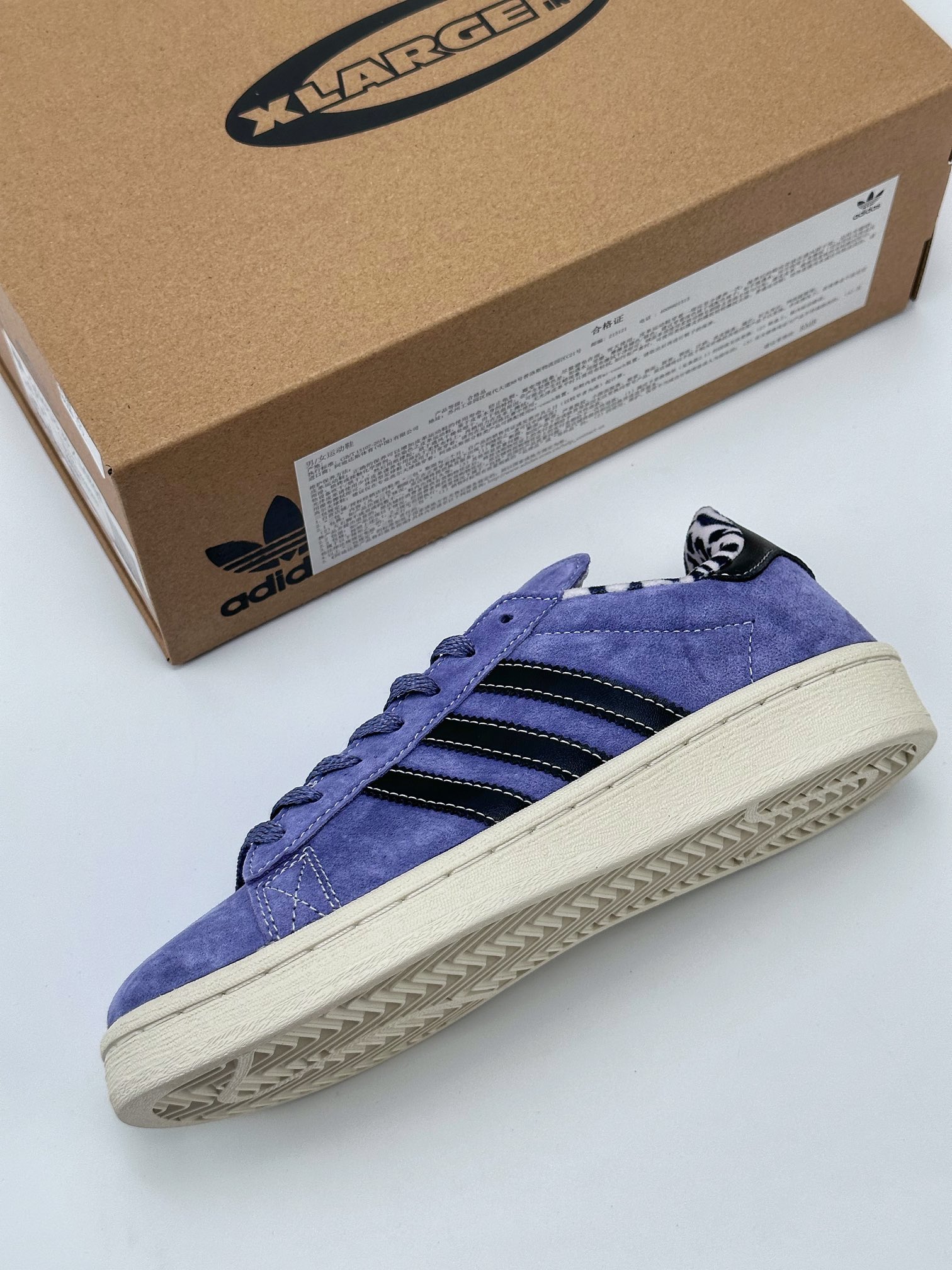 X-Large x adidas originals Campus 80s ”Purple Leopard” Retro Trend Casual Shoes GW3247