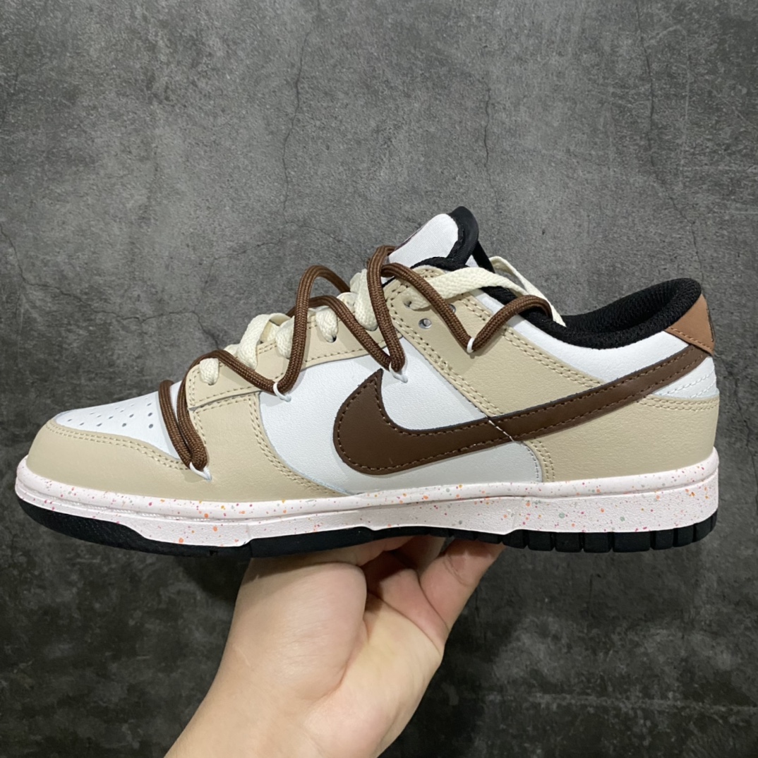 CS version NK Dunk Low Multi-Color Swoosh SB low-top deconstructed straps vitality three-hook Earl Grey tea FD4623-149