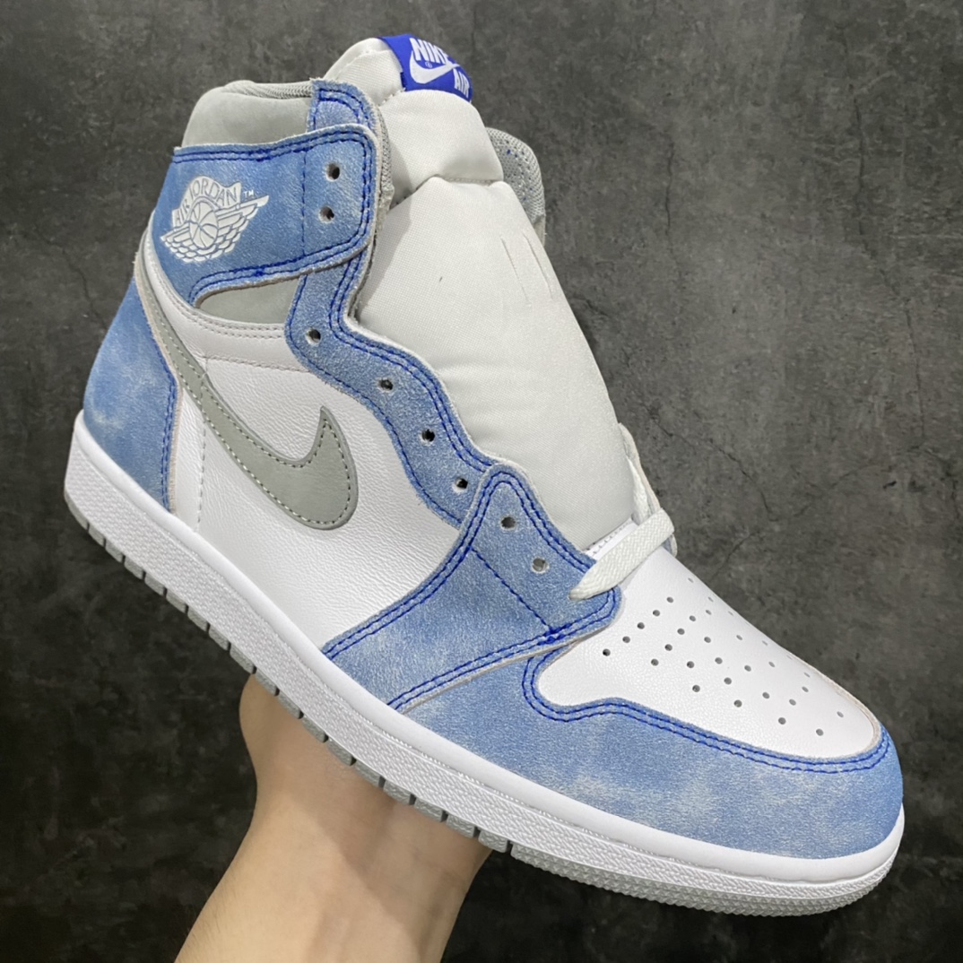 Foreign trade pure original Air Jordan AJ1 washed blue 555088-402