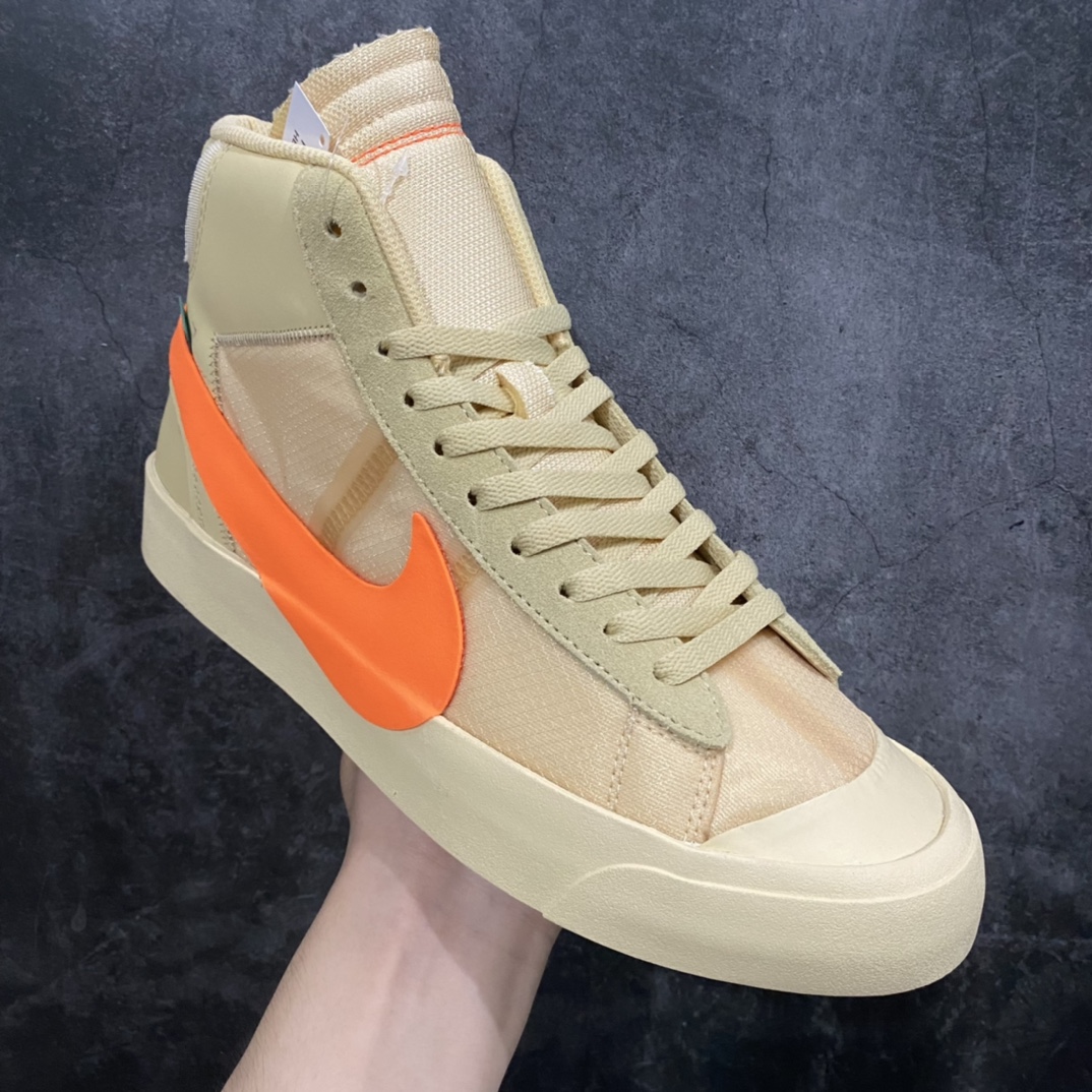 Foreign trade pure original Off-White x NK Blazer Mid OW joint model pioneer high-top casual sneakers AA3832-700