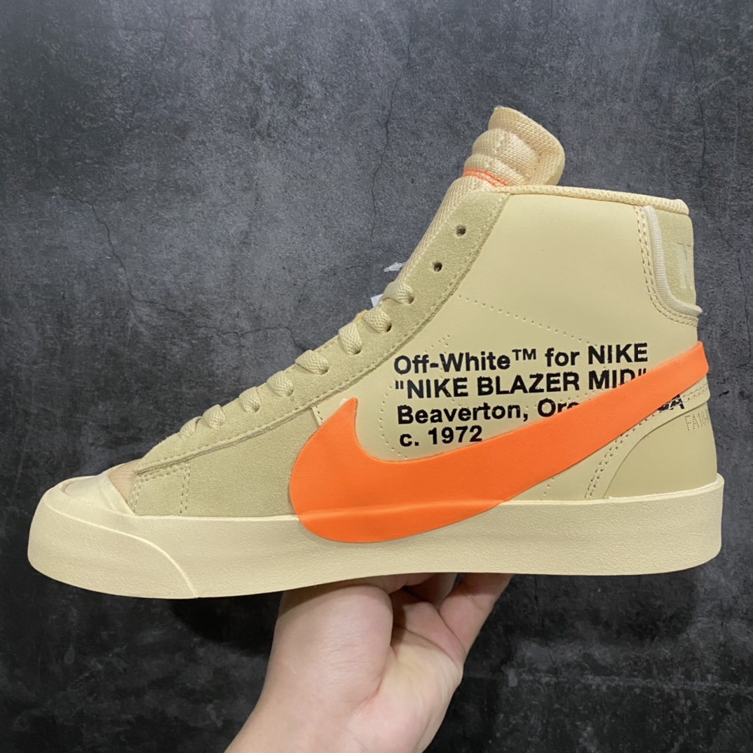 Foreign trade pure original Off-White x NK Blazer Mid OW joint model pioneer high-top casual sneakers AA3832-700