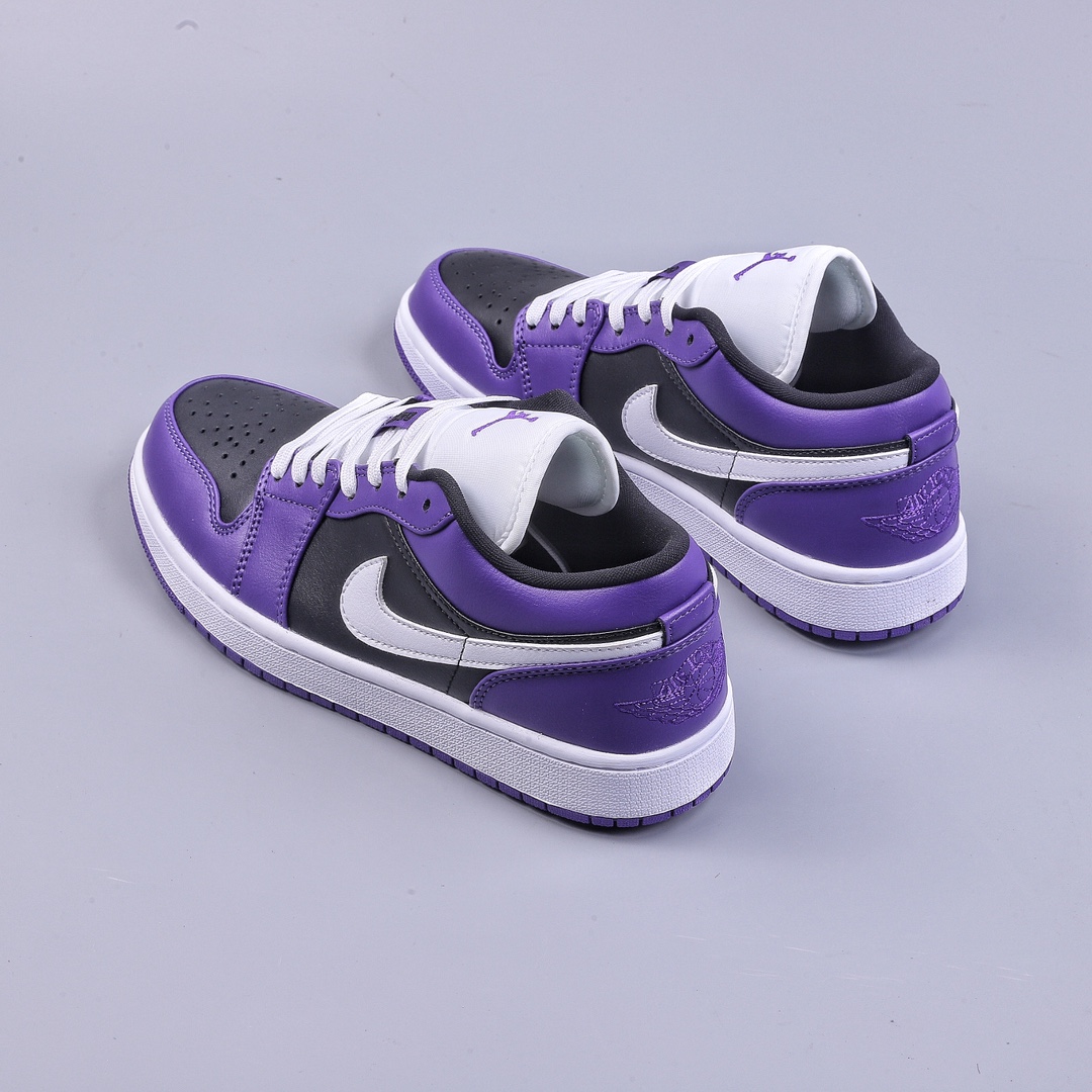 Air Jordan 1 Low Shadow Black Purple Low Top 553560-501