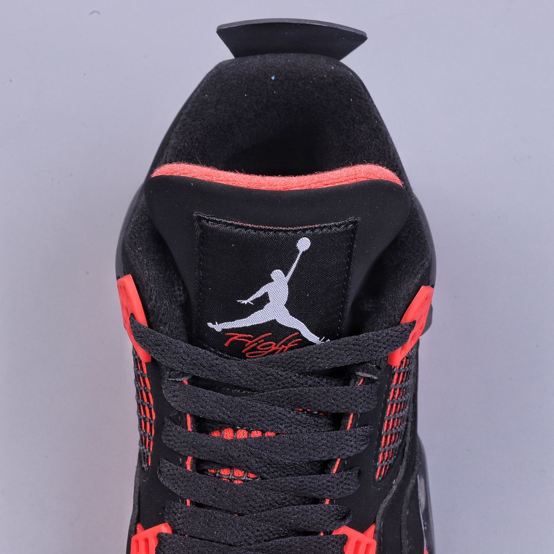 Air Jordan 4 Retro ”Red Thunder” Michael Jordan AJ4 mid-top basketball shoes ”Black and Red Thunder” CT8527-016