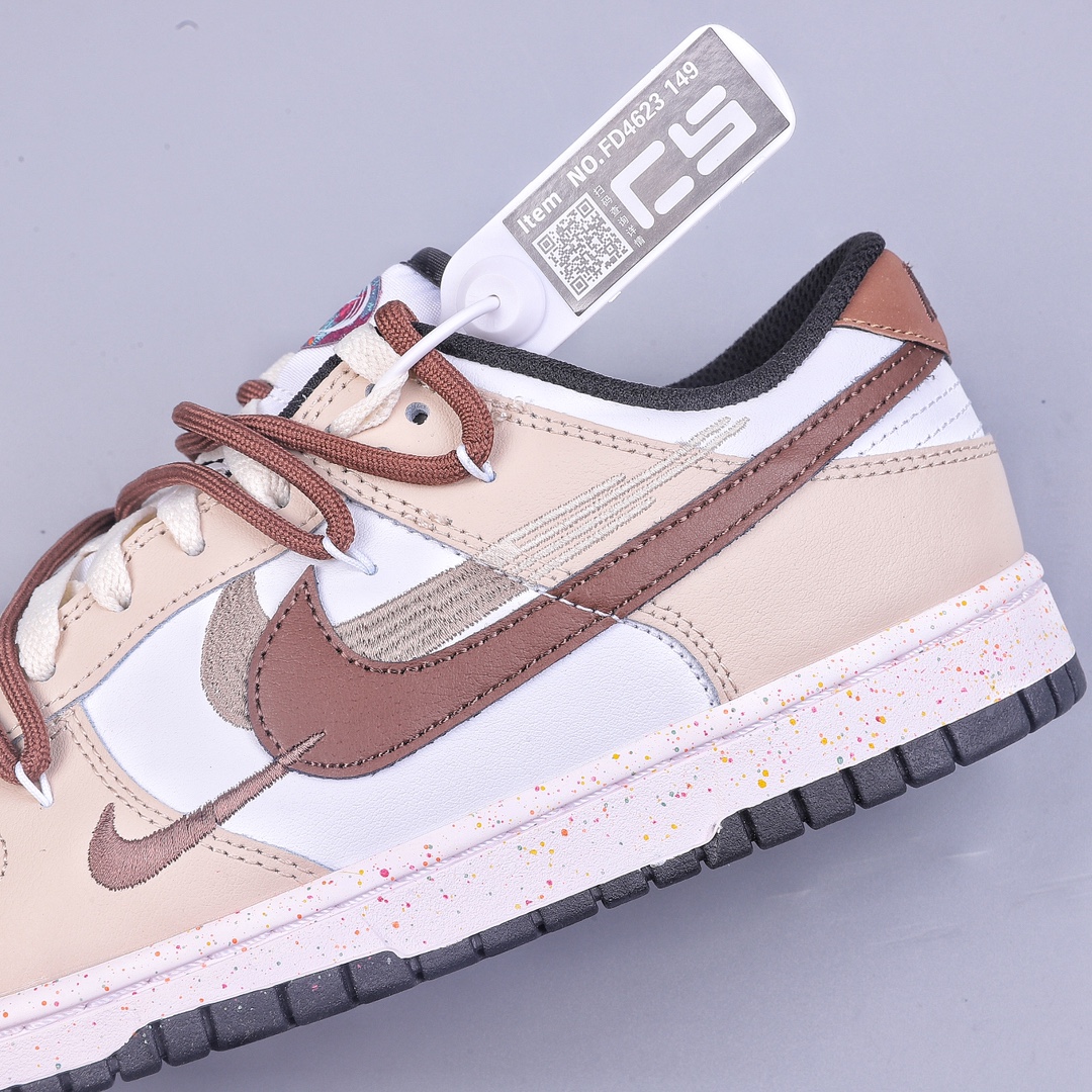 CS Nk Dunk Low ”Multi Color” Dynamic Three Hook Custom Edition Deconstruction Strap Casual Sneakers FD4623-149