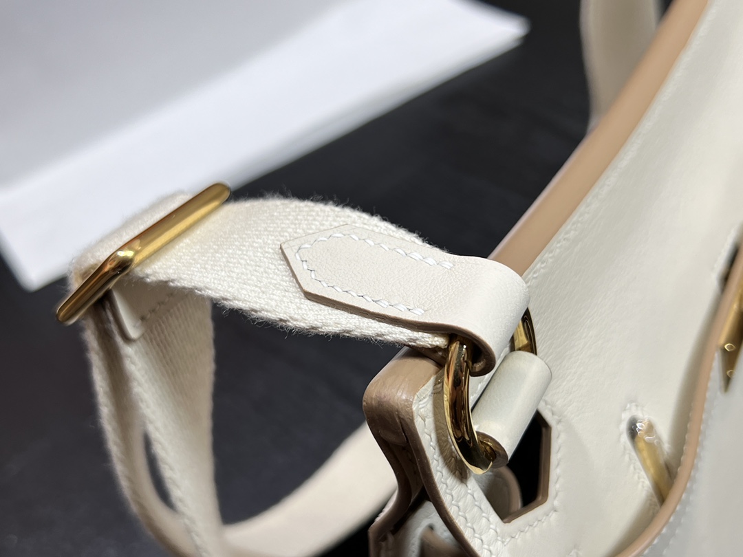 Mini White Swift Leather Messenger Bag with Adjustable Canvas Strap 7 i1690173063 1096 5