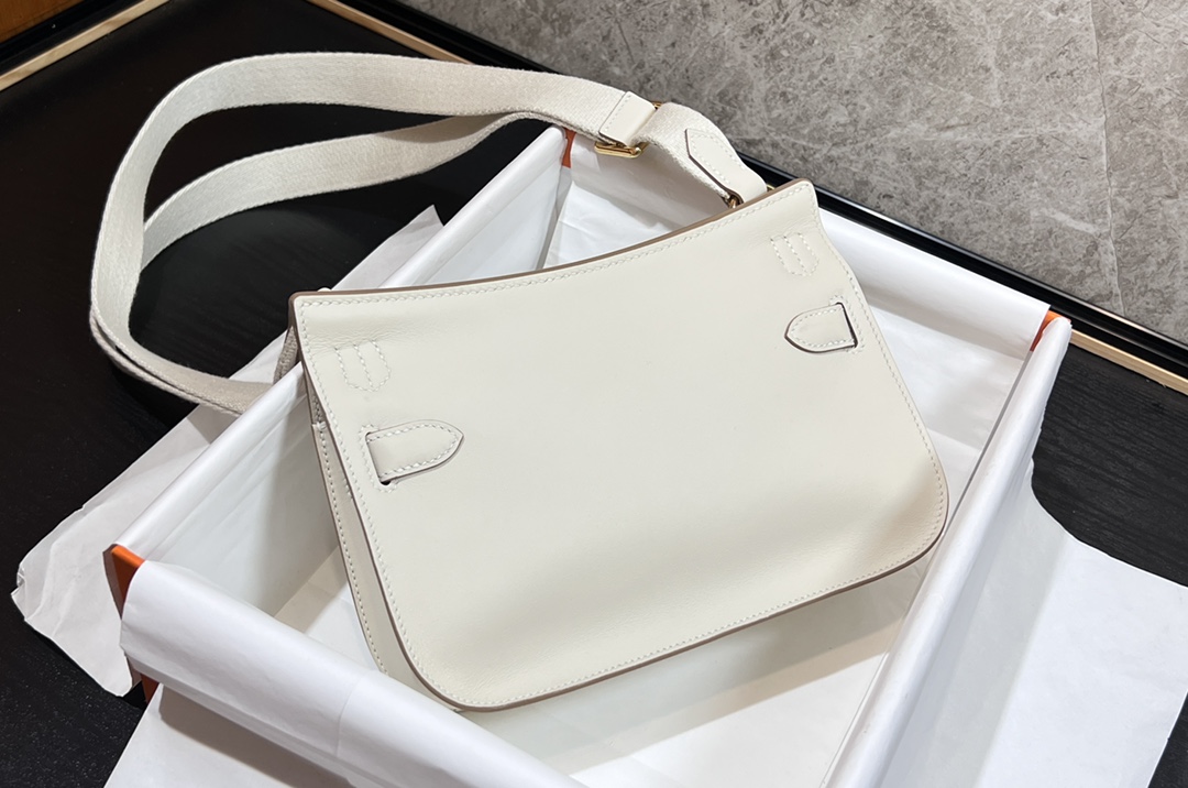 Mini White Swift Leather Messenger Bag with Adjustable Canvas Strap 4 i1690173063 6656 2