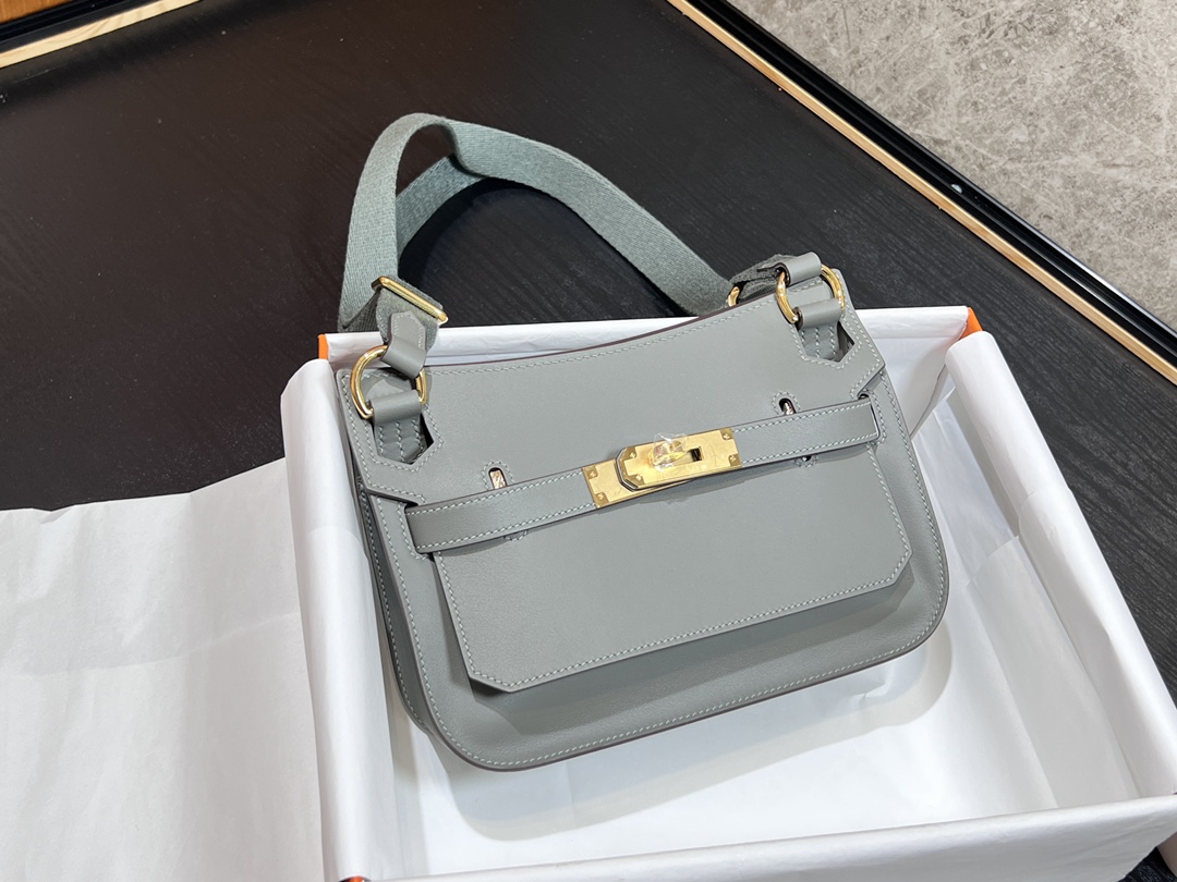 Mini Gypsière 22cm Swift Leather Crossbody Bag with Canvas Strap 2 i1690174445 6356 0