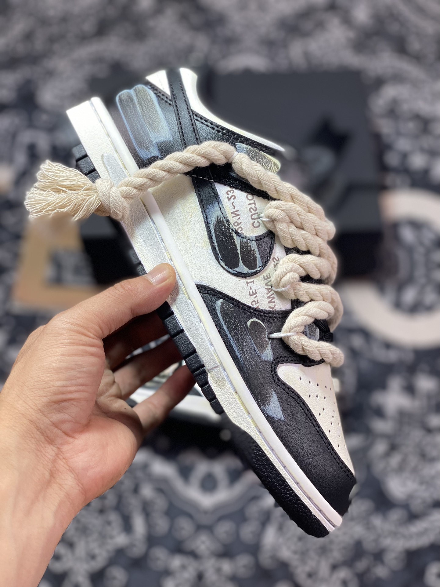 Nike SB Dunk Low oxidized old retro high street deconstructed hemp rope shoelaces DD1391-100