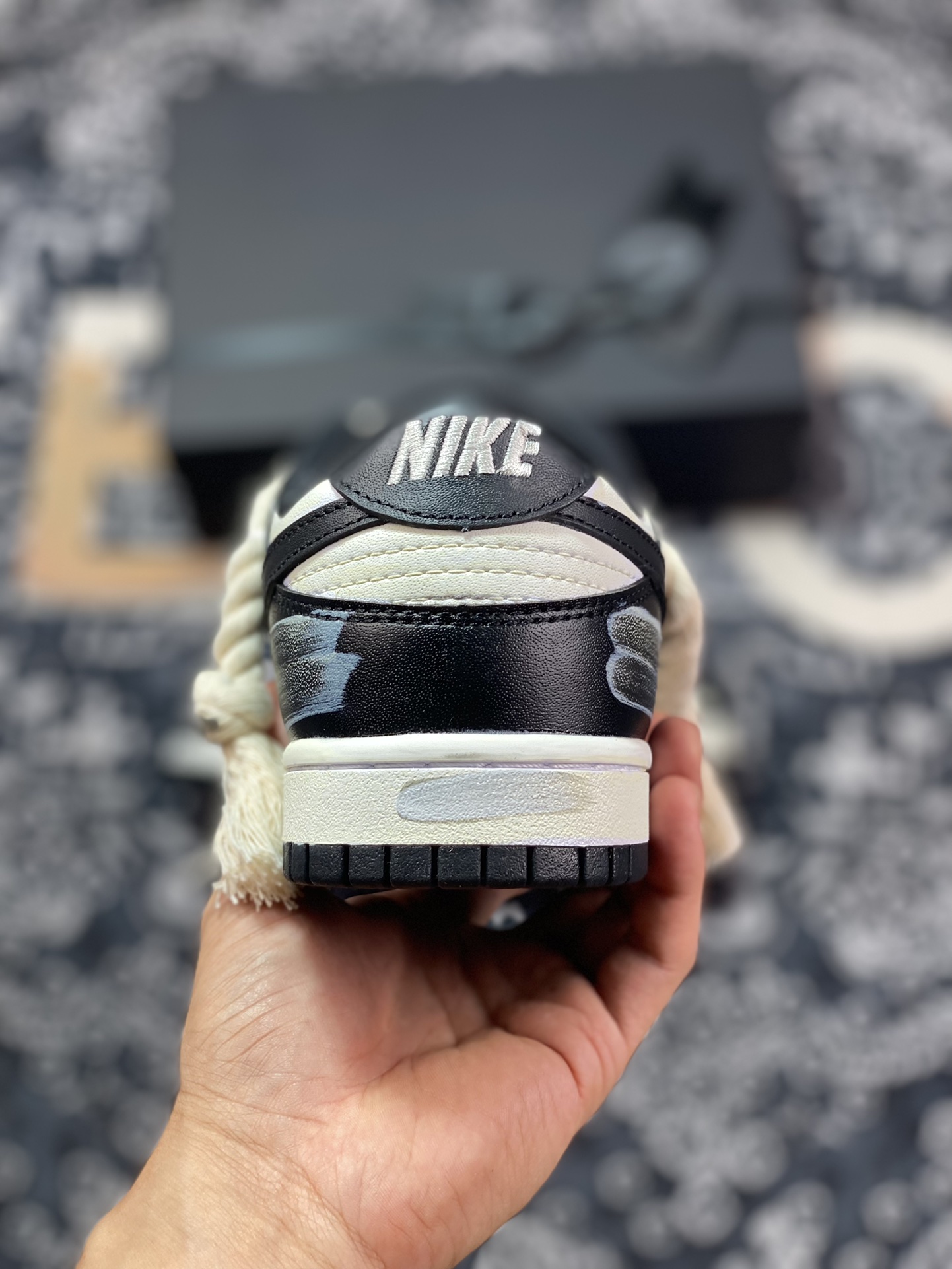 Nike SB Dunk Low oxidized old retro high street deconstructed hemp rope shoelaces DD1391-100