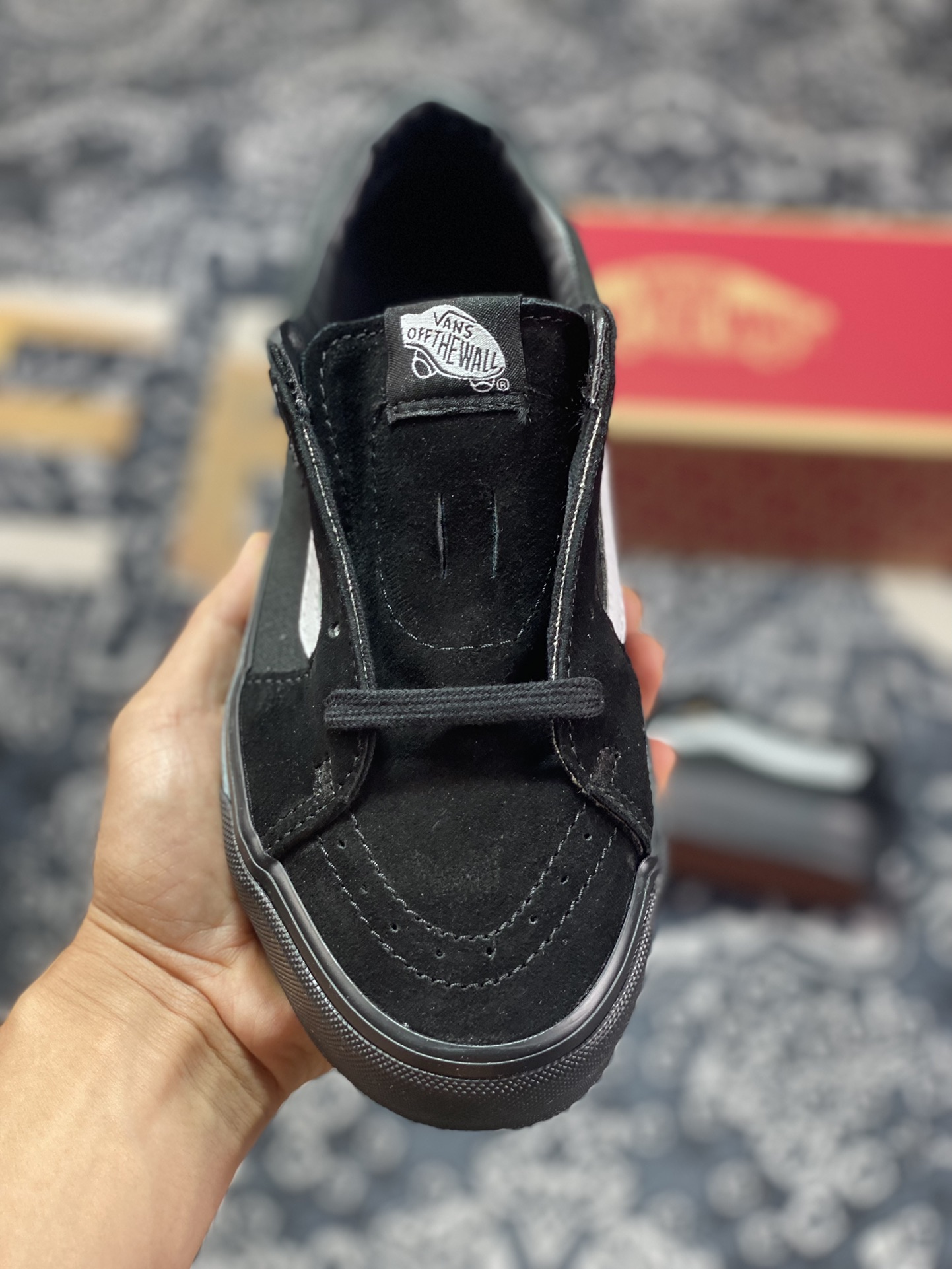 Vans Sk8-Low Black Warrior All-Black Skateboard Shoes