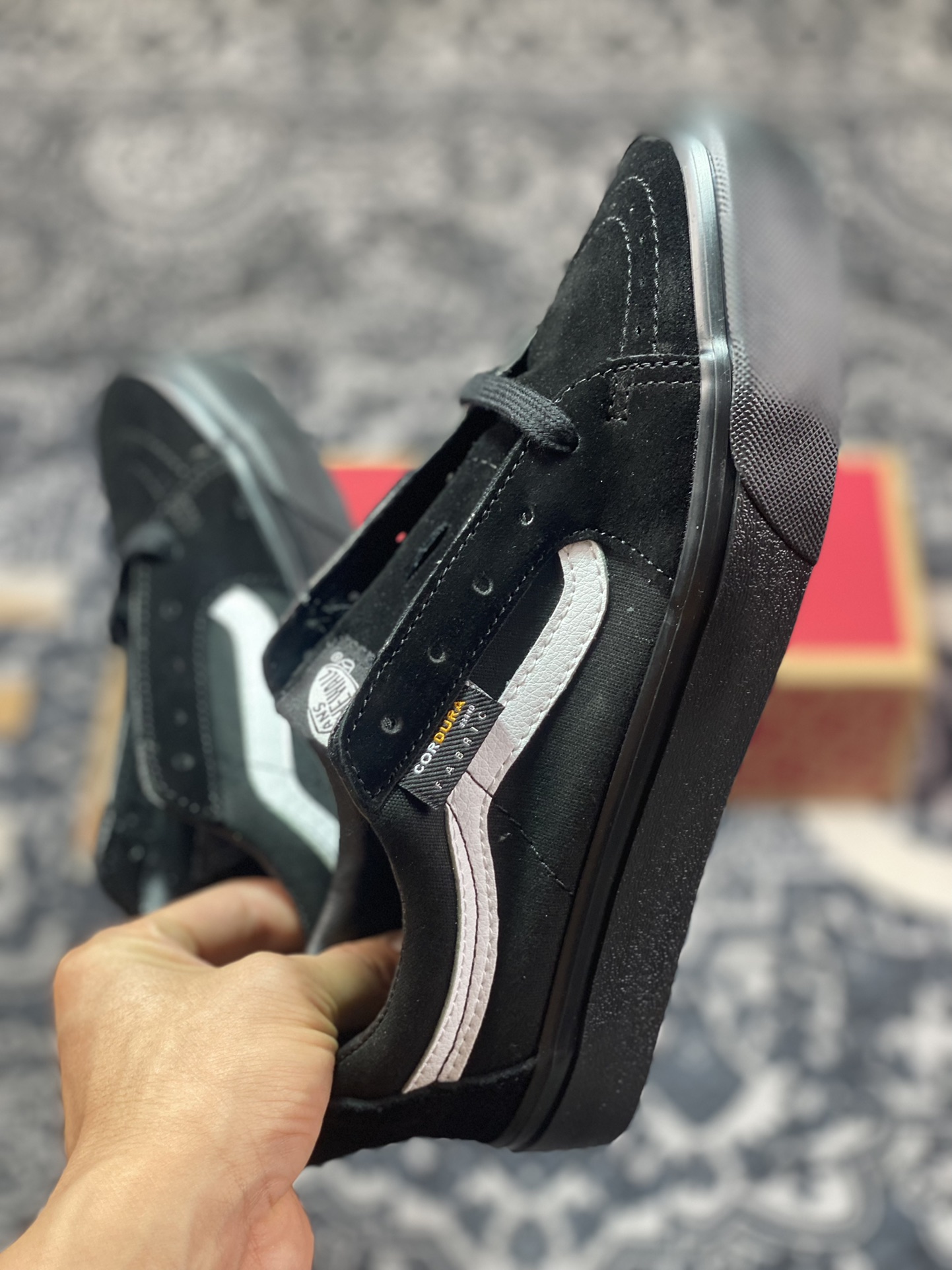 Vans Sk8-Low Black Warrior All-Black Skateboard Shoes