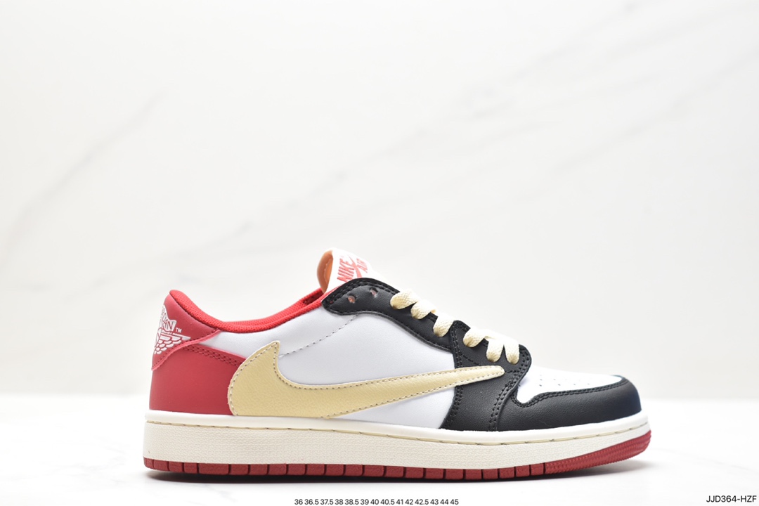 130 fragment design x Travis Scott x Nike Air Jordan 1 Low OG SP”Black/Green Toe”AJ1乔丹一代篮球鞋 CQ4278-088