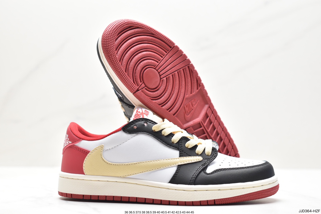 130 fragment design x Travis Scott x Nike Air Jordan 1 Low OG SP”Black/Green Toe”AJ1乔丹一代篮球鞋 CQ4278-088