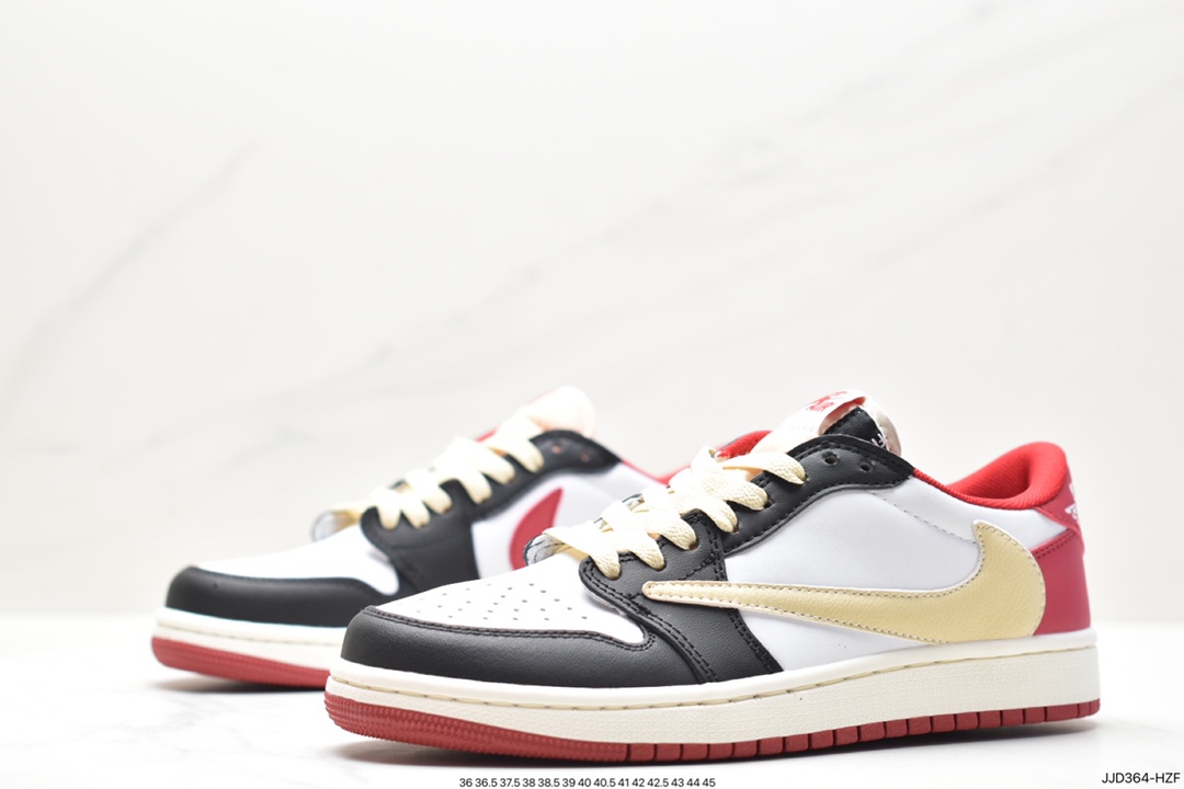 130 fragment design x Travis Scott x Nike Air Jordan 1 Low OG SP”Black/Green Toe”AJ1乔丹一代篮球鞋 CQ4278-088