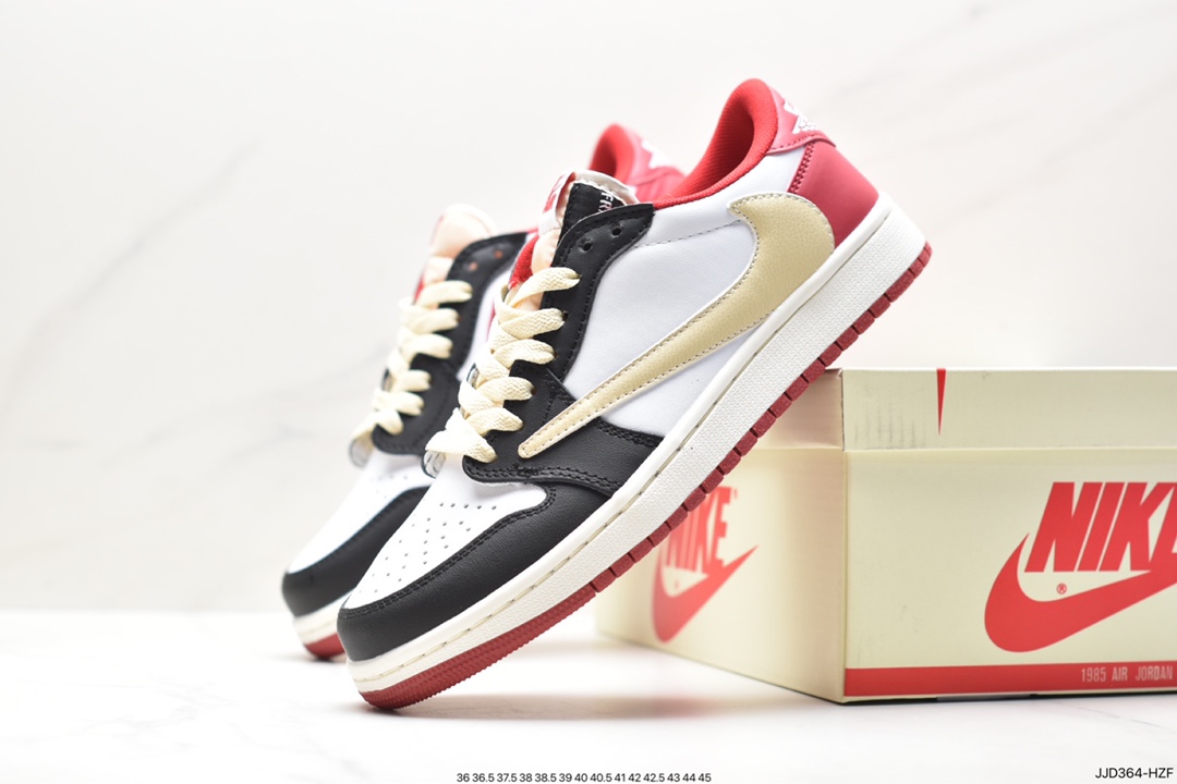 130 fragment design x Travis Scott x Nike Air Jordan 1 Low OG SP”Black/Green Toe”AJ1乔丹一代篮球鞋 CQ4278-088