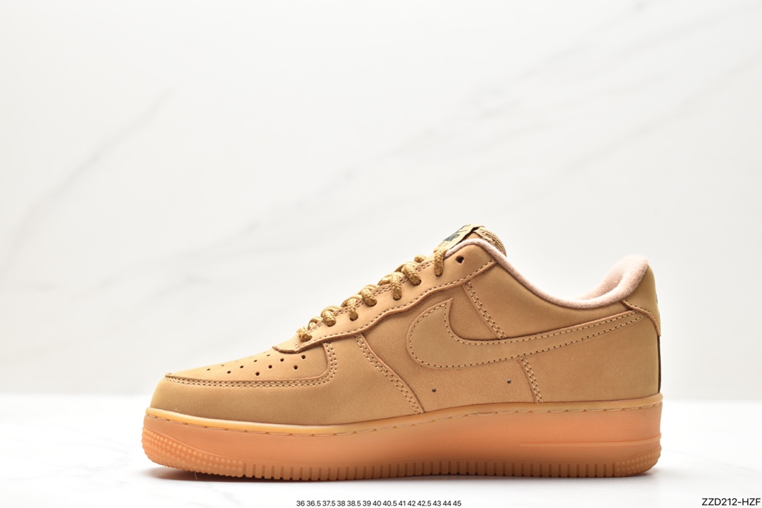 Nike Air Force 1 Low '07 WB ”Wheat” Air Force One low-top classic versatile casual sports sneakers ”Wheat Yellow Raw Rubber” AA4061-200