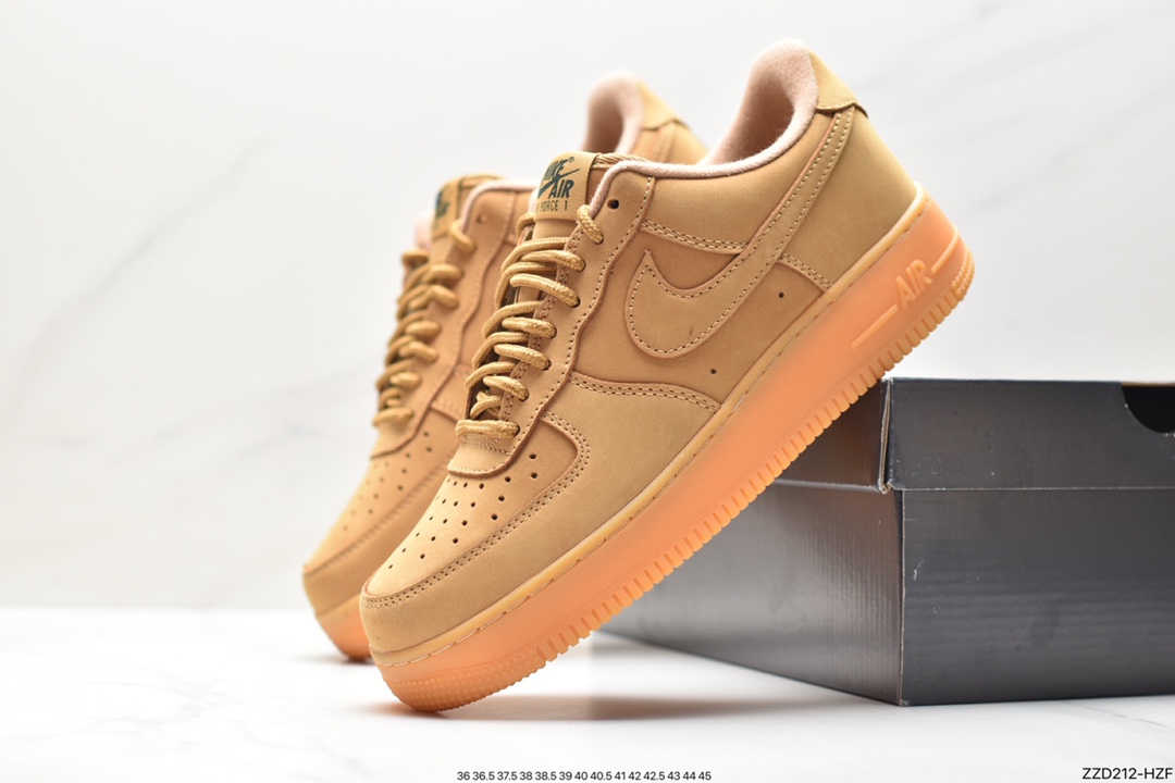 Nike Air Force 1 Low '07 WB ”Wheat” Air Force One low-top classic versatile casual sports sneakers ”Wheat Yellow Raw Rubber” AA4061-200