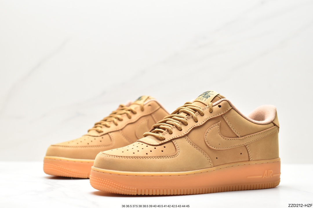 Nike Air Force 1 Low '07 WB ”Wheat” Air Force One low-top classic versatile casual sports sneakers ”Wheat Yellow Raw Rubber” AA4061-200