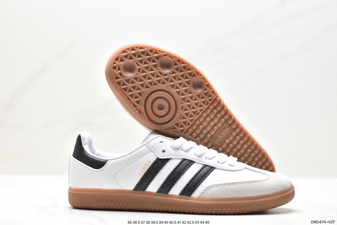 Adidas Originals Samba Vegan OG ”SPD” Samba Dance Shoes ”Silver Mist Princess Lace Caramel Sole” IF0642