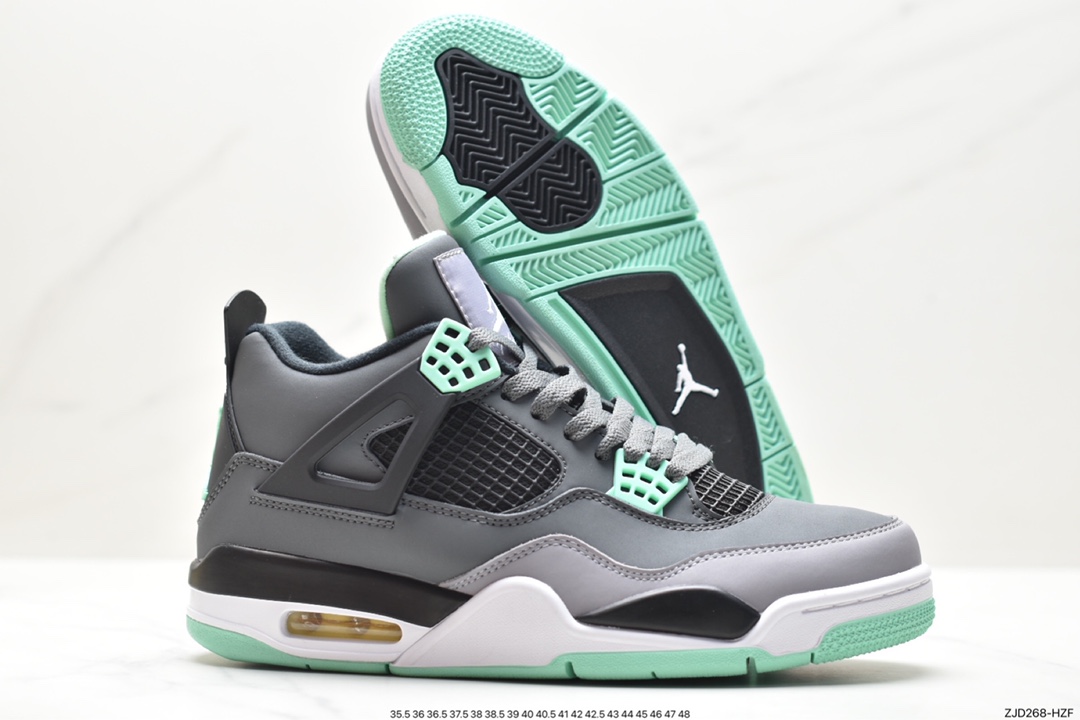 Nike Wmns Air Jordan 4 Retro GS ”Linen” Michael Jordan AJ4 mid-top basketball shoes ”White Khaki” 308497-033