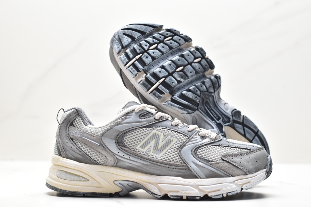 New Balance MR530TG series distressed silver grey