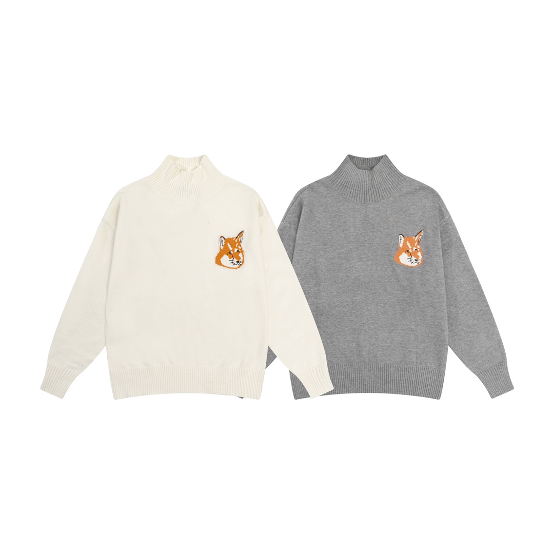 2023 Maison Kitsuné Pre-Burst Fox Embroidery Sweater with Cap Details. - 图片 1
