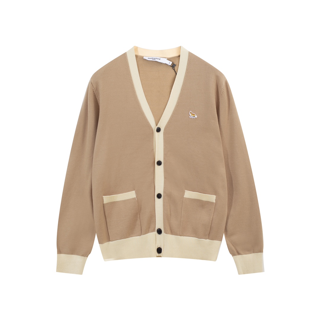 Maison Kitsuné 2023 Classic Autumn Fox Embroidery V-Neck Shirts Overview - 图片 5