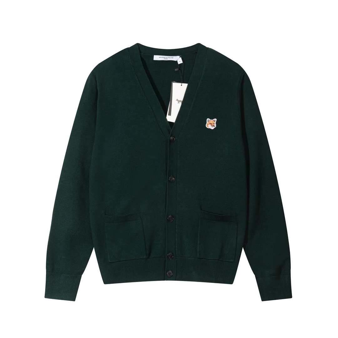 Maison Kitsuné 2023 Classic Fox Head Embroidered Sweater in Various Colors and Sizes - 图片 3