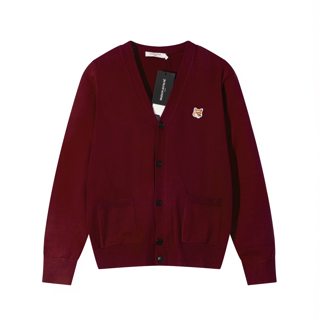 Maison Kitsuné 2023 Classic Fox Head Embroidered Sweater in Various Colors and Sizes - 图片 5