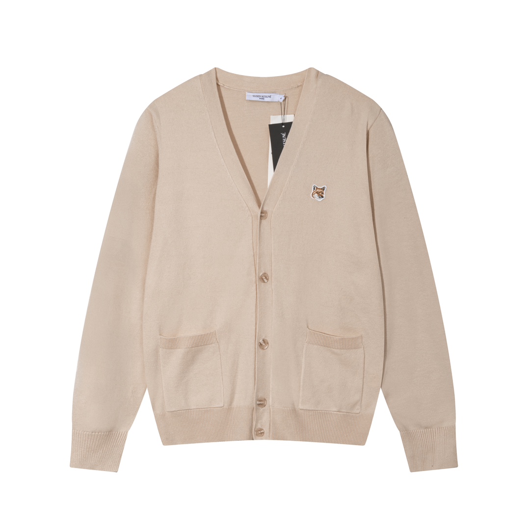 Maison Kitsuné 2023 Classic Fox Head Embroidered Sweater in Various Colors and Sizes - 图片 6