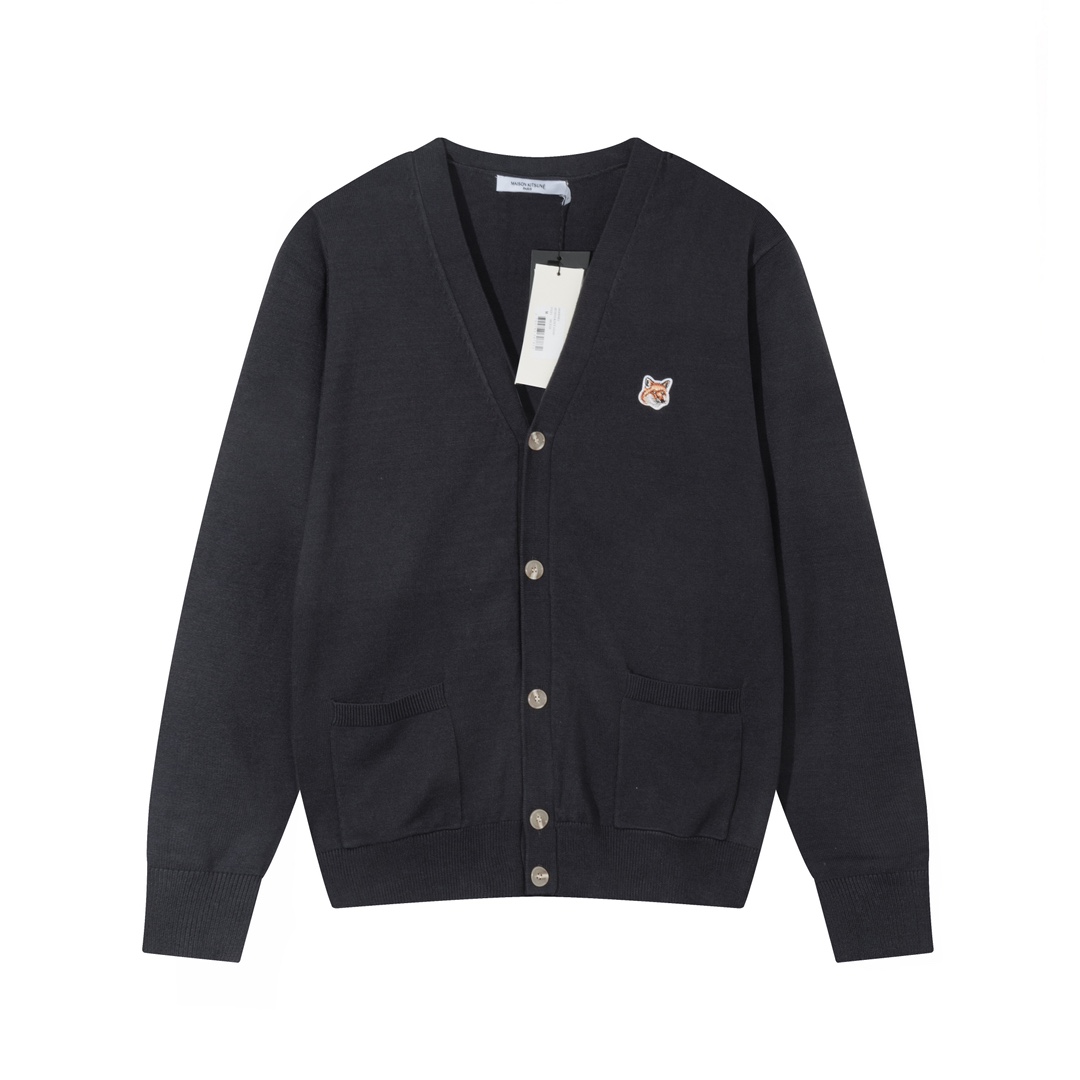 Maison Kitsuné 2023 Classic Fox Head Embroidered Sweater in Various Colors and Sizes - 图片 2