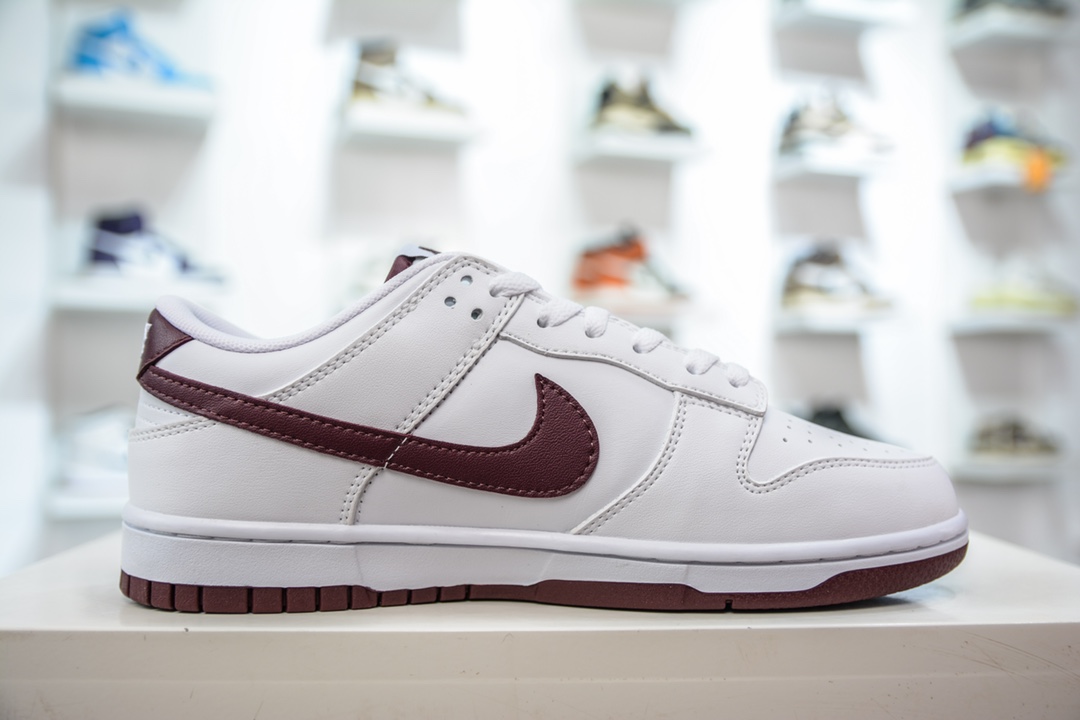 Original NK Dunk Low White Wine Red Hook DV0831-102