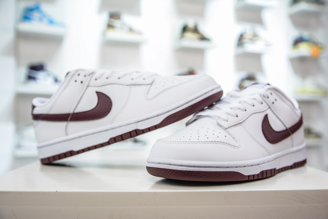 Original NK Dunk Low White Wine Red Hook DV0831-102